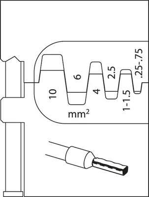 Produktbild von GEDORE 8140-06 Modul-Einsatz für Aderendhülsen 0,25-10mm, 1830600