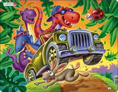 Produktbild von LARSEN Puzzle Dinosaurier in Jeppu 17 Teile