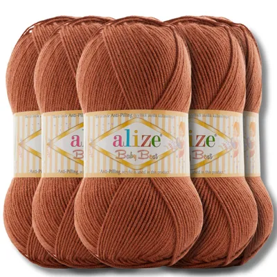 Produktbild von Alize 5x 100g Baby Best Wolle, Antipilling, Uni, Häkeln, Stricken (572)