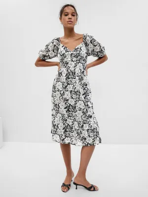 Produktbild von GAP Midikleid mit Blumenmuster 595228-01__XS