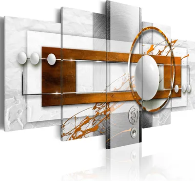 Produktbild von Modernes Wandbild a-A-0140-b-p (100x50) - 5 Teilig Bilder Fotografie auf Vlies Leinwand Foto Bild Dekoration Wand Bilder Kunstdruck ABSTRAKT