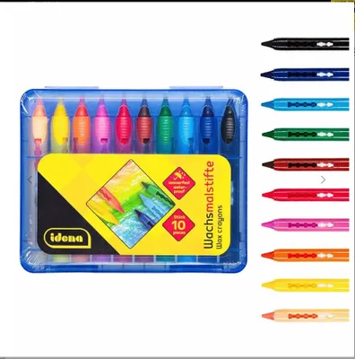 Produktbild von Idena Wachsmaler 10 Stück Kunststoffbox