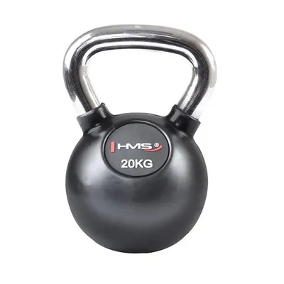Obrázek produktu pro Vinylový kettlebell s chromovaným úchopem HMS KGC 20 kg