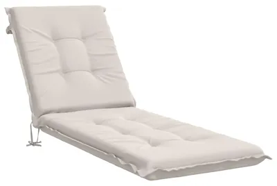 Imagen del producto de Cojín para tumbona GEMERT, 100% poliéster, blanco, 190 x 60 x 9 cm