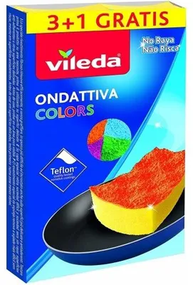 Produktbild von VILEDA PurActive Colors Schwamm für Teflon 4 Stk.