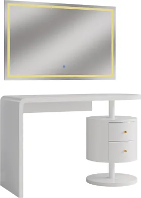 Produktbild von Schminktisch Vicco Lara Weiß 120 cm mit LED-Spiegel, Model 41558