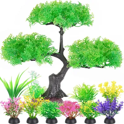 Immagine prodotto di Alberi realistici per acquario decorazioni vegetali Borlech set di 10 pezzi
