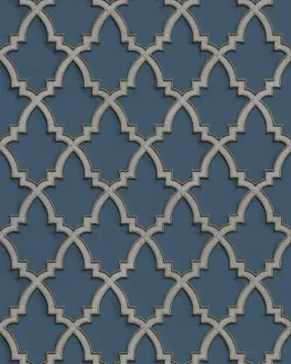 Produktbild von Profhome DE120027-DI Ethno Tapete Ethno glänzend blau blau-grau silber 5,33 m2
