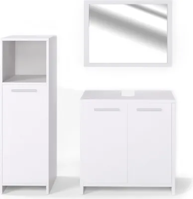 Image de Meubles bain Vicco Kiko Blanc 3 parties, Model 24062