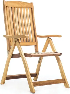 Produktbild von GOWOLL Holzstuhl Chair aus Iroko Massivholz mit Klappbar Salt