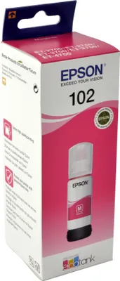 Produktbild von Epson 102 EcoTank Magenta ink bottle, Original, Magenta, Epson, - EcoTank ET-4750 - EcoTank ET-3750 - EcoTank ET-3700 - EcoTank ET-2750 - EcoTank ET-2700, 70 ml, Tintenstrahldrucker