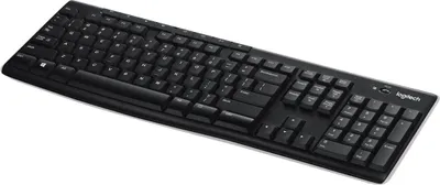 Produktbild von Logitech K270, Volle Größe (100%), Kabellos, RF Wireless, AZERTY, Schwarz
