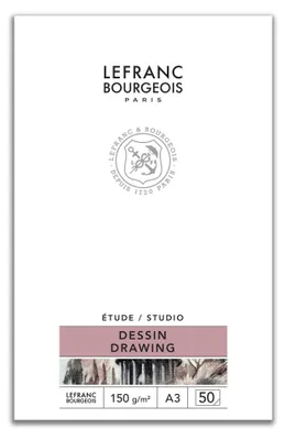 Imagen del producto de Lefranc Bourgeois 301336, bloc de dibujo, 50 hojas, tamaño A3, encuadernado, 150 g/m²