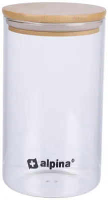 Immagine prodotto di Contenitore in vetro alpina da 900 ml - Barattolo con coperchio - Contenitori per alimenti in vetro borosilicato