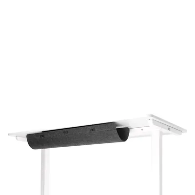 Produktbild von Yaasa Cable Management S/M Kabelkanal Schreibtisch, Grau – 88 x 27 x 7,5-13,4 cm – Kabelmanagement aus Filz – Desk Organizer, Kabelwanne