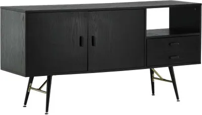 Produktbild von FURNLUX Anrichte Gold Schwarz Und Gold 160cm / Hauptfarbe: Schwarz / Abmessungen: 160 x 46 x 80 cm