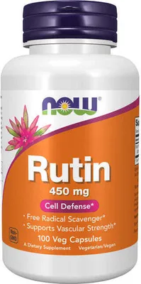 Produktbild von Rutin 450 mg 100 Gemüsekapseln Now Foods