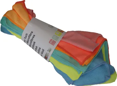 Produktbild von Mikrofaser Tücher 5 Stück farblich sortiert 32 x 32 cm