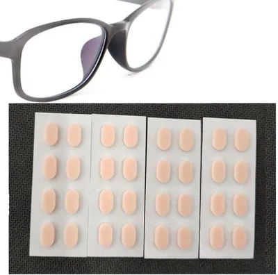 Produktbild von Silikon-Neuspads - Selbstklebend - Antislip - 16 Stück - Weiches Schaummaterial - Dicke 1 mm - Brillenpads