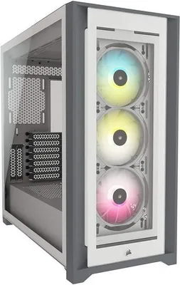 Immagine prodotto di Case PC Corsair iCUE 5000X RGB, Mid Tower ATX, vetro temperato, bianco
