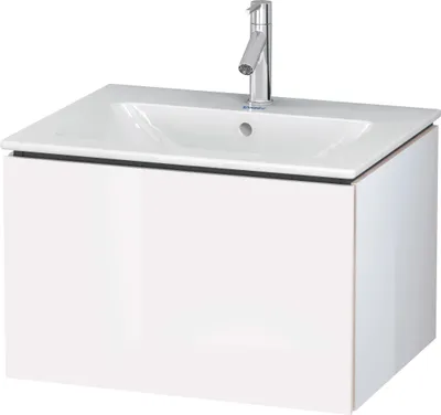 Produktbild von Waschtischunterbau L-CUBE 620x481x400mm weiß supermatt weiß supermatt