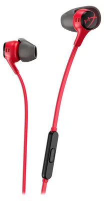 Productafbeelding van Cloud Earbuds II Gaming In-Ear Headset met microfoon, geoptimaliseerd voor handheld- en mobiel gamen. Kleur: Rood