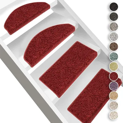 Produktbild von Stufenmatte Bali Rot Halbrund 23,5 x 65 cm