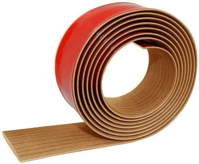Image de Profilé de transition autocollant en vinyle, 4 m x 5 cm, plinthe souple et imperméable, bande de porte, autocollante.