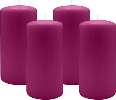 Produktbild von 4er Set Adventskranzkerzen Brombeere Ø 100 x 200 mm