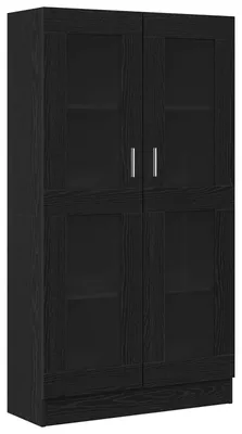 Image de Bibliothèque Chêne noir 82,5 x 30,5 x 150 cm Bois d'ingénierie