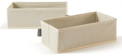 Schubladen-Organizer Easybox 28x14x9 cm, 2er Set, Ecru
