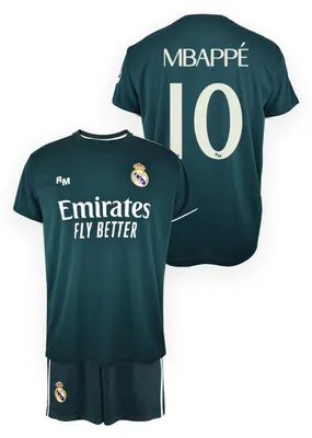 Produktbild von Real Madrid - Kit Segunda Equipación Temporada 26/27, Verde, Mbappé 10, Edad 8 años - Réplica Con Licencia Oficial – Größe 8 Jahre