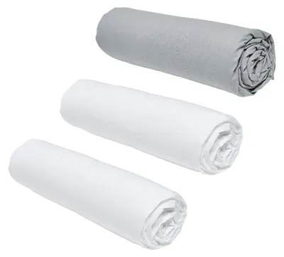 Obrázek produktu pro Sada napínacích prostěradel 140 x 190 cm - Sada 3 pro manželskou postel