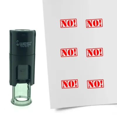 Produktbild von CombiCraft Selbstfärbender Stempel 'NO' in der Farbe Rot, Ø10mm