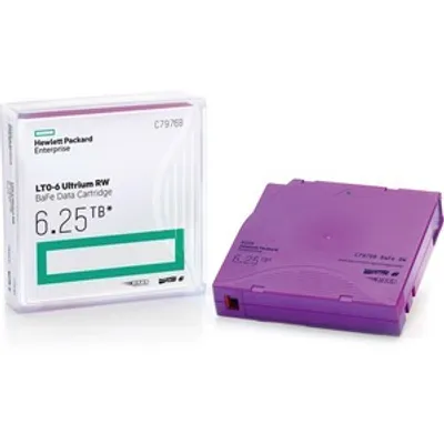 Produktbild von HPE LTO-6 Ultrium 6.25TB BaFe WORM Data Cartridge, Leeres Datenband, LTO, 6,25 TB, 30 Jahr(e), 2,5:1, 343 kBit/Zoll