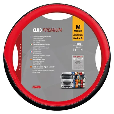 Produktbild von Lampa Lenkradbezug Club aus Skeentex - M - Ø 44/46 cm - Rot