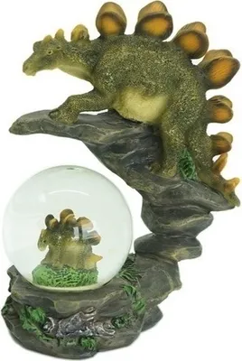 Produktbild von Glitzerkugel Stegosaurus, Dinosaurier Schneekugel Tier Tiere Dinos Schneekugeln