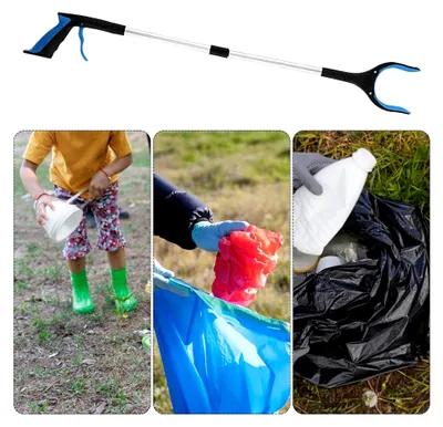 Produktbild von Greifzange - Faltbarer Müllgreifer und Aufhebehilfe für Senioren, 84 cm langer Griff