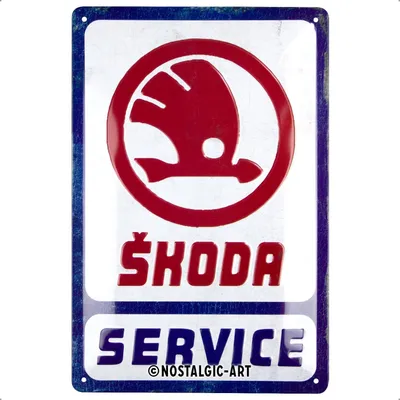 Image de Nostalgic-Art - Panneau en tôle 20 x 30 cm - Skoda - Service