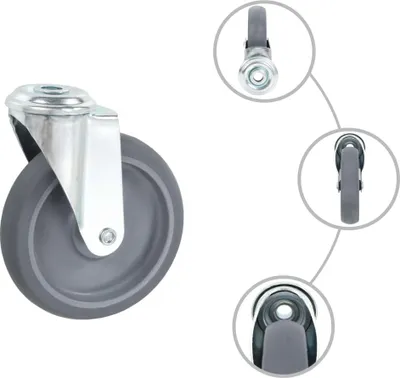 Produktbild von vidaXL 12 Stk. Lenkrollen mit Rückenloch 125 mm