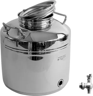 Produktbild von Transportkanne Edelstahlkanne 30 Liter Wasserkanne Milchkanne mit Auslaufhahn