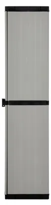 Produktbild von Garten-Lagerschrank mit 3 Böden in Grau und Schwarz, 34x40x168 cm