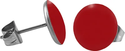 Produktbild von Chirurgenstahl Ohrstecker Emaille Größe - 4 mm Farbe - Rot