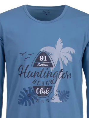 Produktbild von Pyjama Set Langarm - Huntington Beach, Farbe:blau, Größe:XL