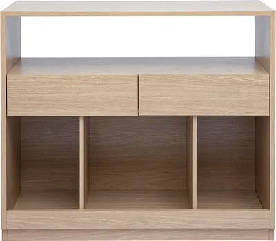 Produktbild von Miliboo - Konsole mit Schubladen in heller Eichenholzoptik L100 cm RUBINA