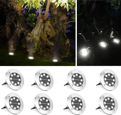 Produktbild von Speed 8 x LED Solarlampe Bodeneinbaustrahler Solar Bodenleuchte Bodenlampe Außen 8Leds,Kaltweiß