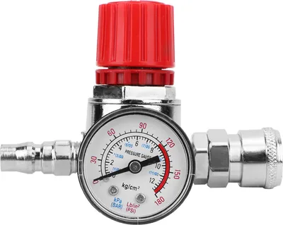 Produktbild von Druckregler-Schalter-Steuerventil-Manometer mit Stecker/Buchse für Luftkompressor