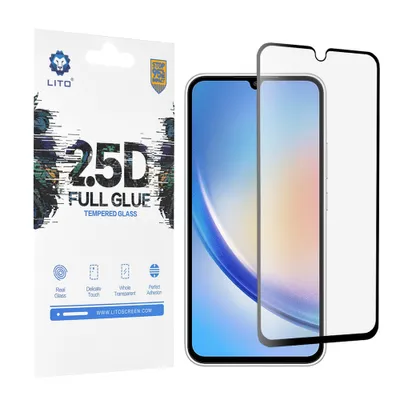 Obrázok produktu pre Lito 2.5D FullGlue Glass - Samsung Galaxy A34 5G - Tvrdené sklo - Čierne