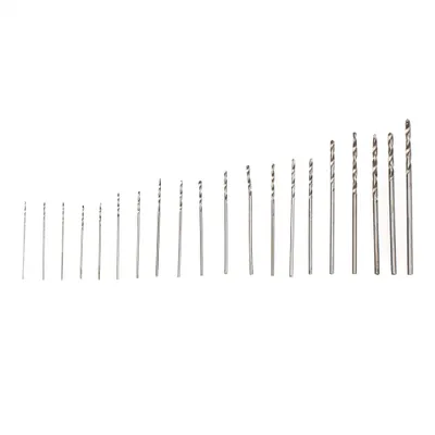 Productafbeelding van 20 stuks mini-boorsets van HSS (snelstaal) voor houtbewerking, in een doos