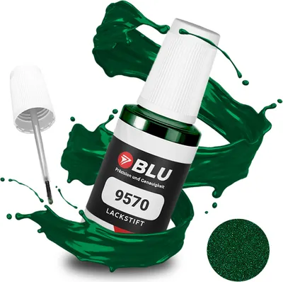 Produktbild von BLU Auto Lackstift Grün kompatibel für Skoda 9570 Naturgruen Metallic | Auto Lack Reparatur Ausbesserungslack